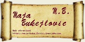 Maja Bukejlović vizit kartica